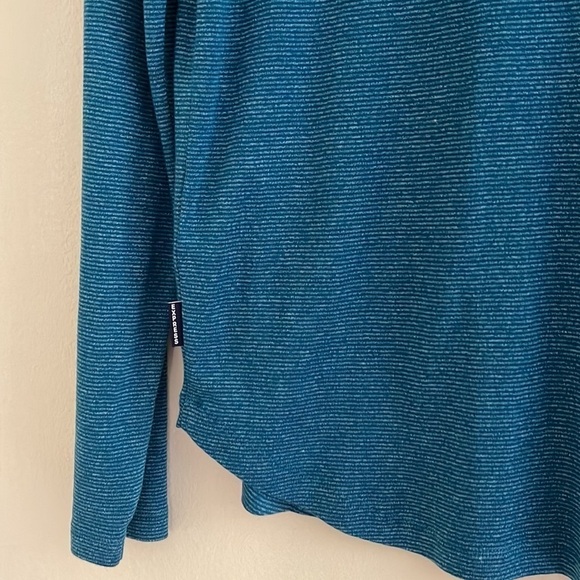 NWT Express Henley Mens Shirt 3/4 buttons, very soft ,Blue/Teal,Long Sleeves SzM - Picture 5 of 8